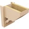 Ekena Millwork 8-in W x 12-in D x 12-in H Funston Slat Rough Cedar Woodgrain TimberThane Outlooker, Primed Tan OUTUR080X12X12FST24RCPR - alternate 2